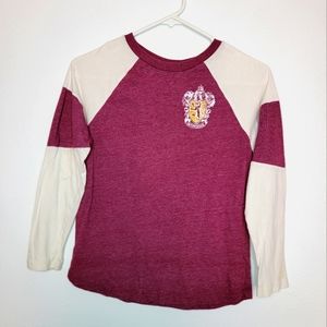 Harry Potter Gryffindor Seeker 07 Burgundy Shirt Women's Sz Small Long Sleeves